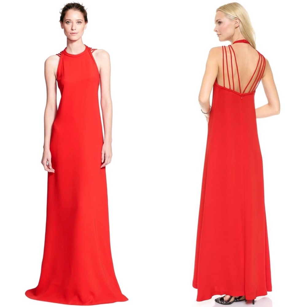 Diane Von Furstenberg Sophia Red Poppy Maxi Gown